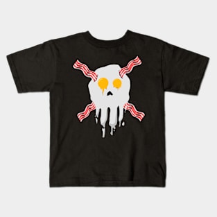 Eggs Skull Funny Breakfast Kids T-Shirt